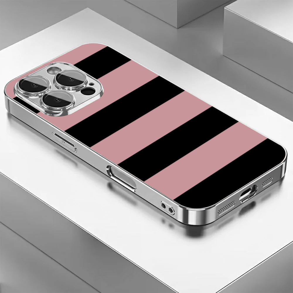 Blush Noir Stripes Case
