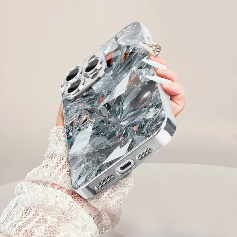 Luxury Metallic Texture Glass Case