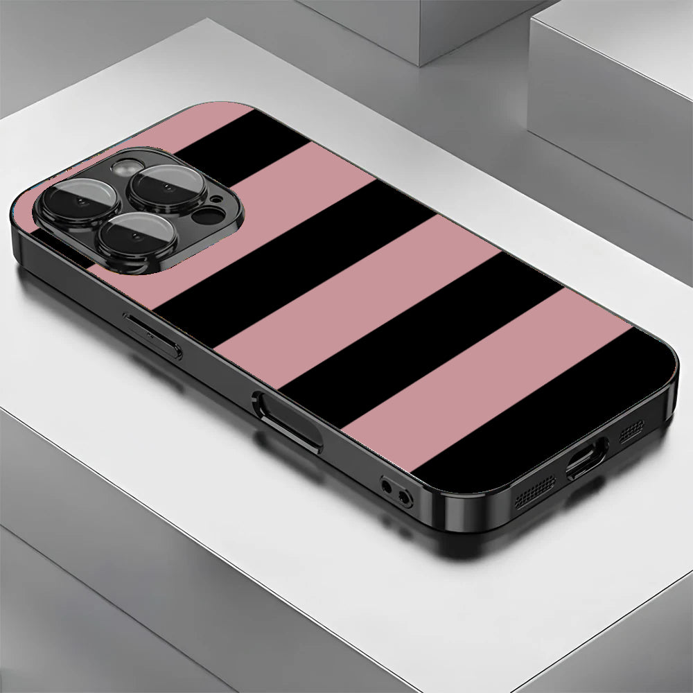 Blush Noir Stripes Case