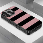 Blush Noir Stripes Case
