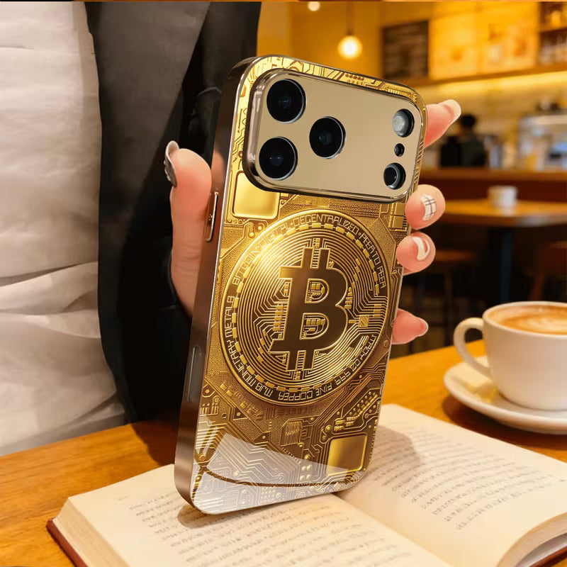 iPhone - Golden Bitcoin Emblem Case