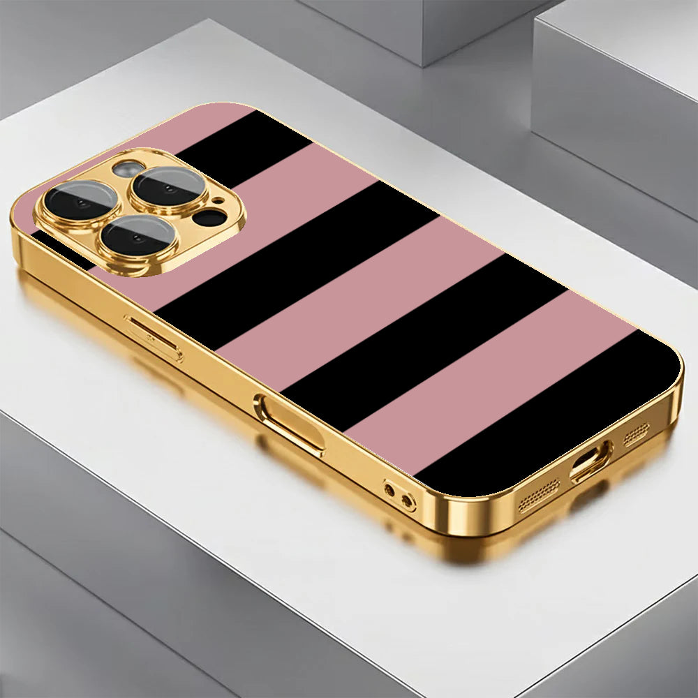 Blush Noir Stripes Case