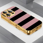 Blush Noir Stripes Case