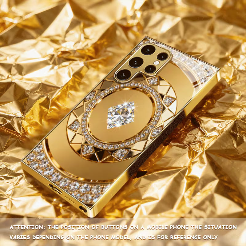 Premium Gold Diamond Plate High-End Artistic Case