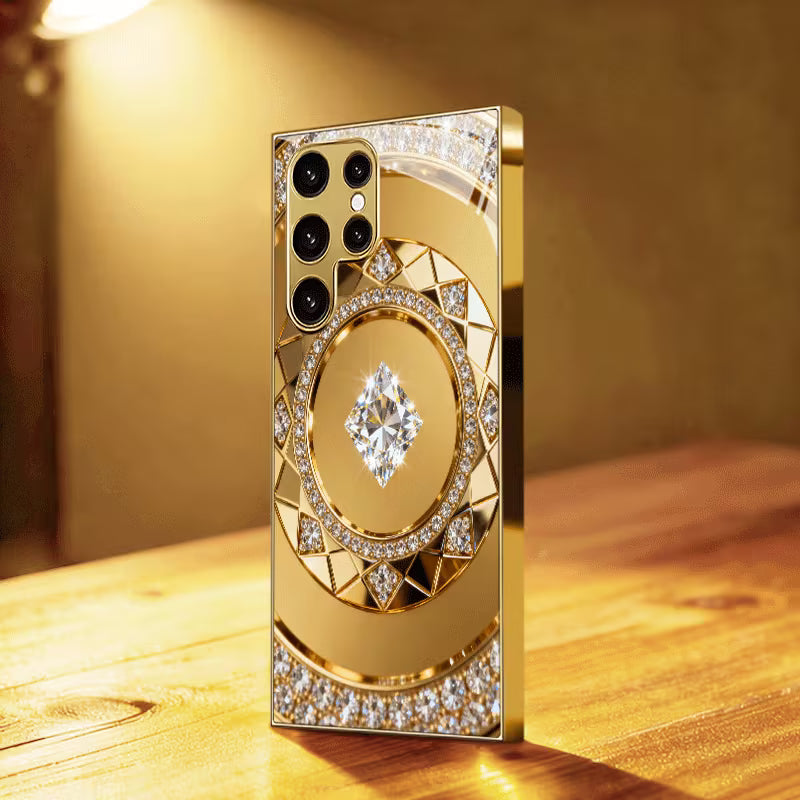 Premium Gold Diamond Plate High-End Artistic Case