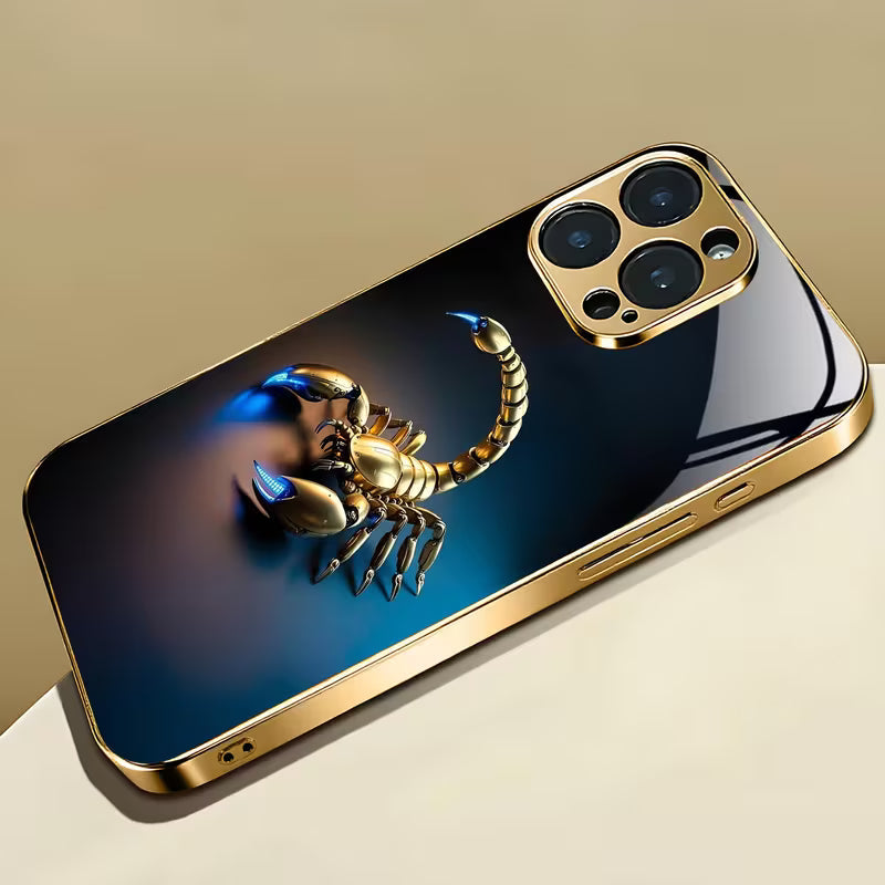 Scorpion Pattern Gold-Plated Case