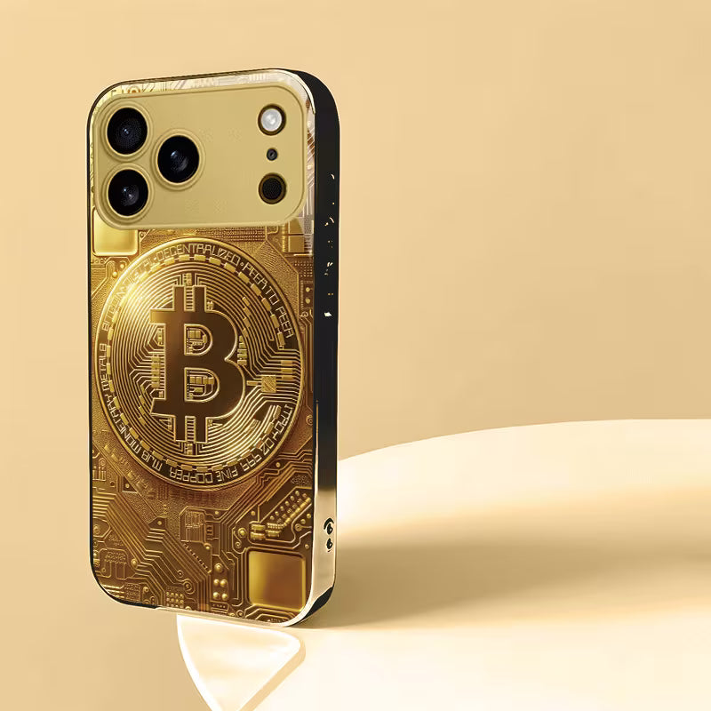 iPhone - Golden Bitcoin Emblem Case