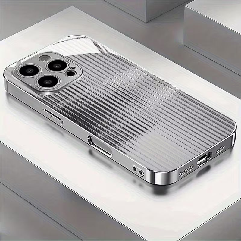Vertical Stripe Electroplated Case