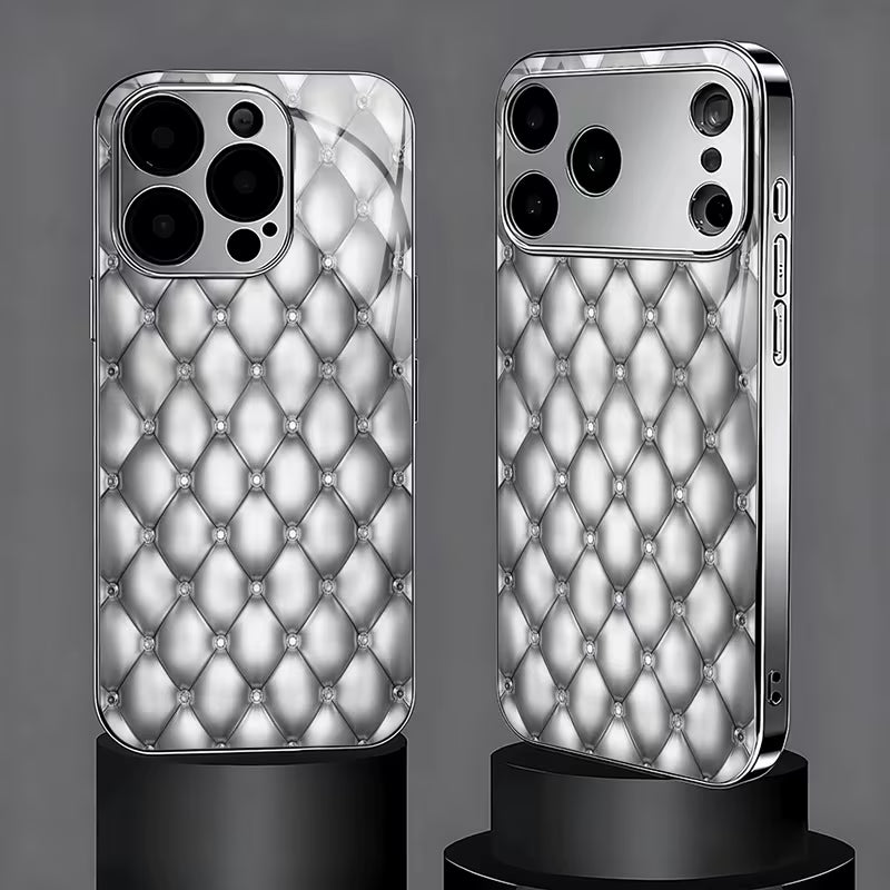 Leather Diamond-Patterned Case