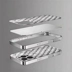 Leather Diamond-Patterned Case