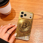 iPhone - Golden Bitcoin Emblem Case