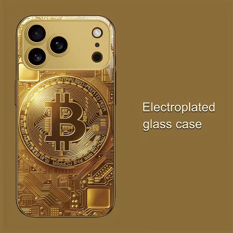 iPhone - Golden Bitcoin Emblem Case