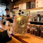 iPhone - Golden Bitcoin Emblem Case