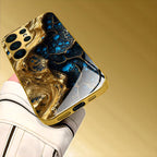 Beautiful Stone Pattern Electroplated Golden Case