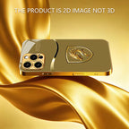 Luxurious Gold-Plated Tempered Glass Case