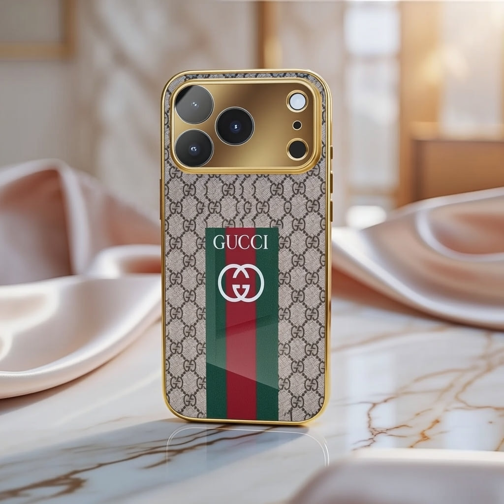 GG Pattern Gold Luxe Case