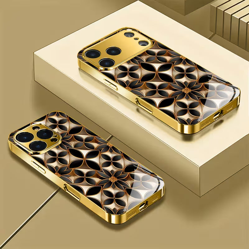Golden Patterned Electroplated Case