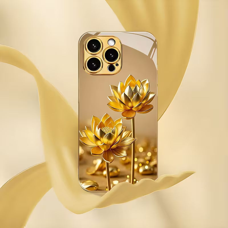 Golden Lotus Electroplated Case