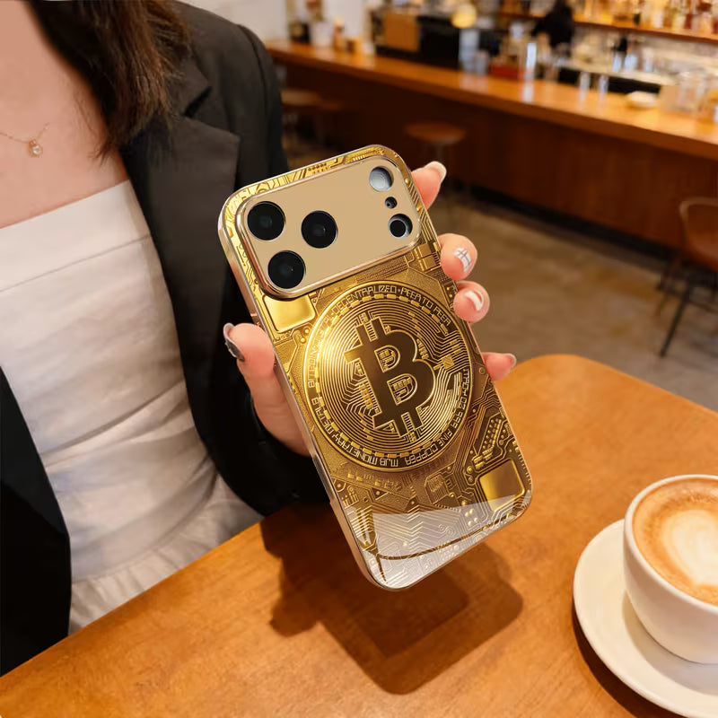 iPhone - Golden Bitcoin Emblem Case