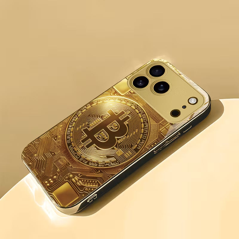 iPhone - Golden Bitcoin Emblem Case