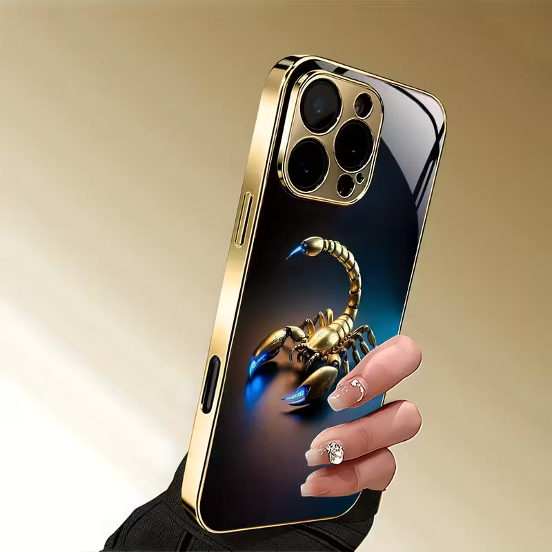 Scorpion Pattern Gold-Plated Case