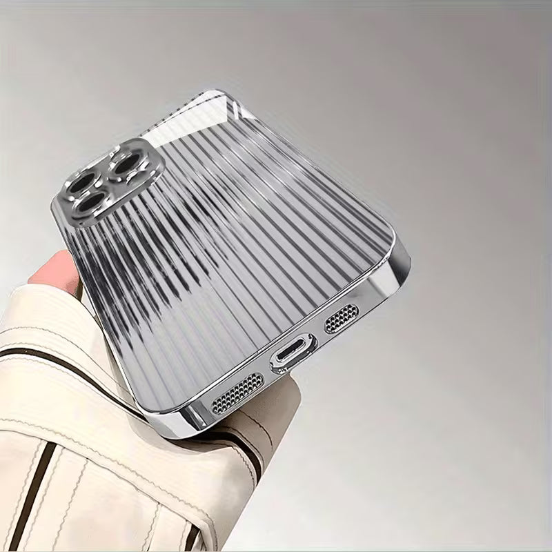 Vertical Stripe Electroplated Case