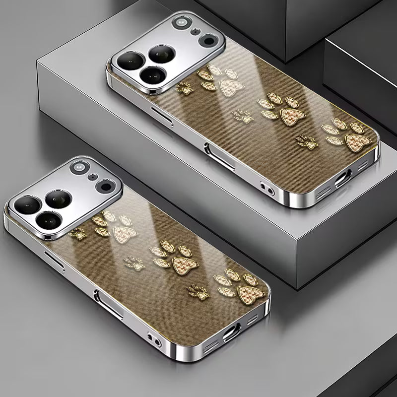 Cute Golden Paw Print Case