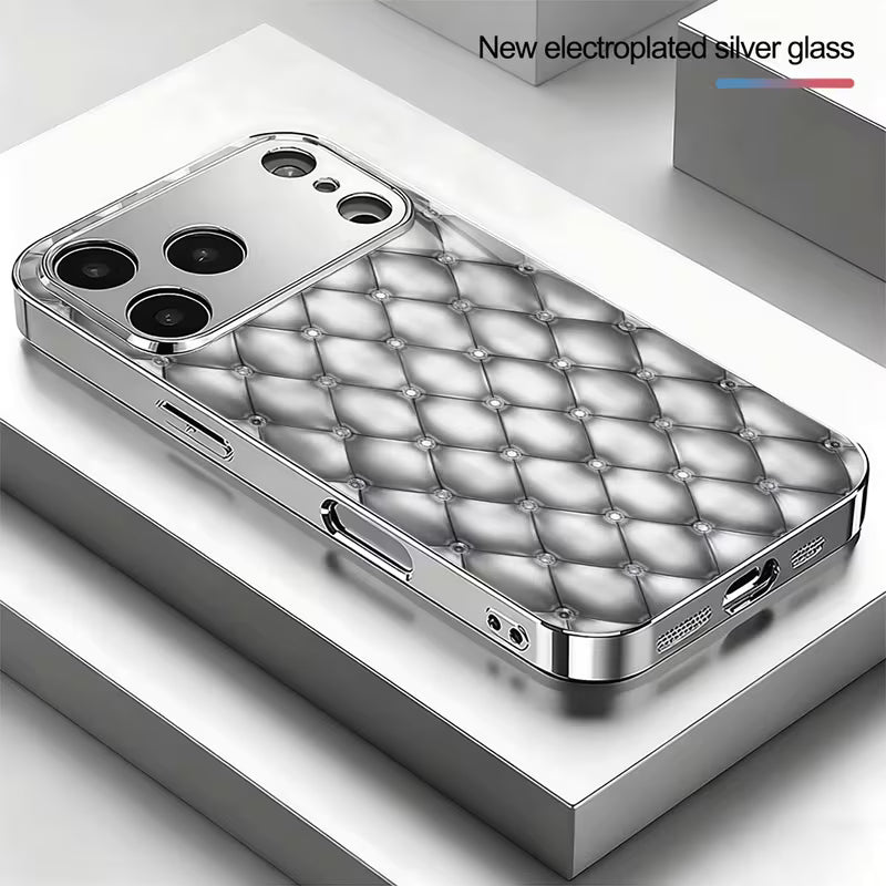 Leather Diamond-Patterned Case