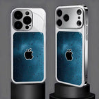 Blue Glass Electroplated Glass Case