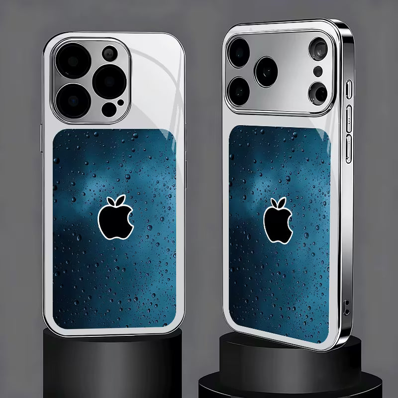 Blue Glass Electroplated Glass Case