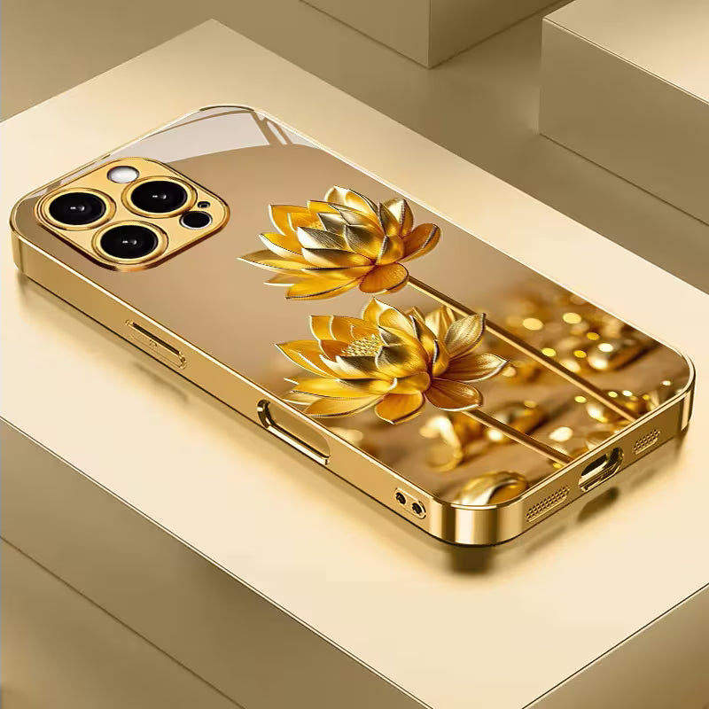 Golden Lotus Electroplated Case