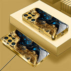 Beautiful Stone Pattern Electroplated Golden Case