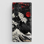 Black Kanagawa Wave Case